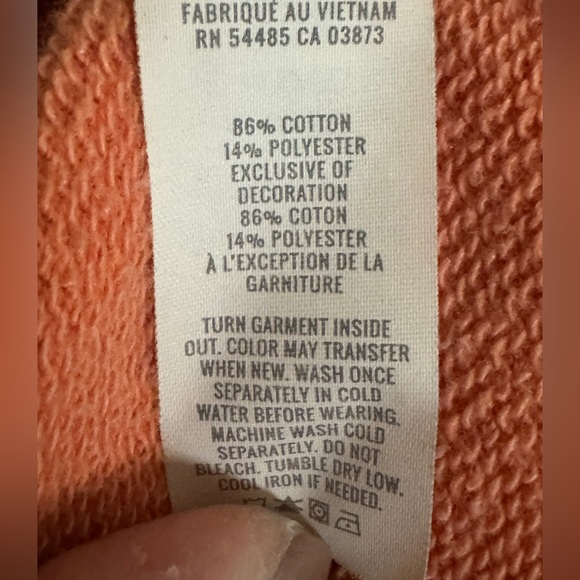 Aerie The Good Times Oversized Henley Sweatshirt - Coral - Picture 9 of 9